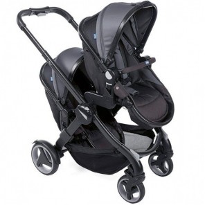 Aluguel carrinho de bebê para gêmeos fully twin stone chicco