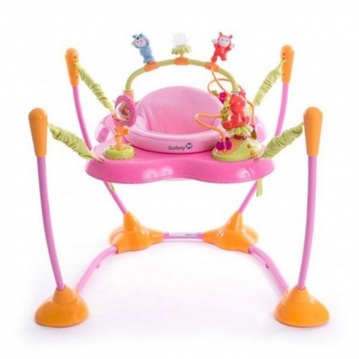 Aluguel centro de atividades jumper play time rosa safety